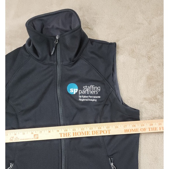 The North Face Ridgewall Vest Womens Medium Black Lined Full Zip TNF Logo New - Picture 11 of 12